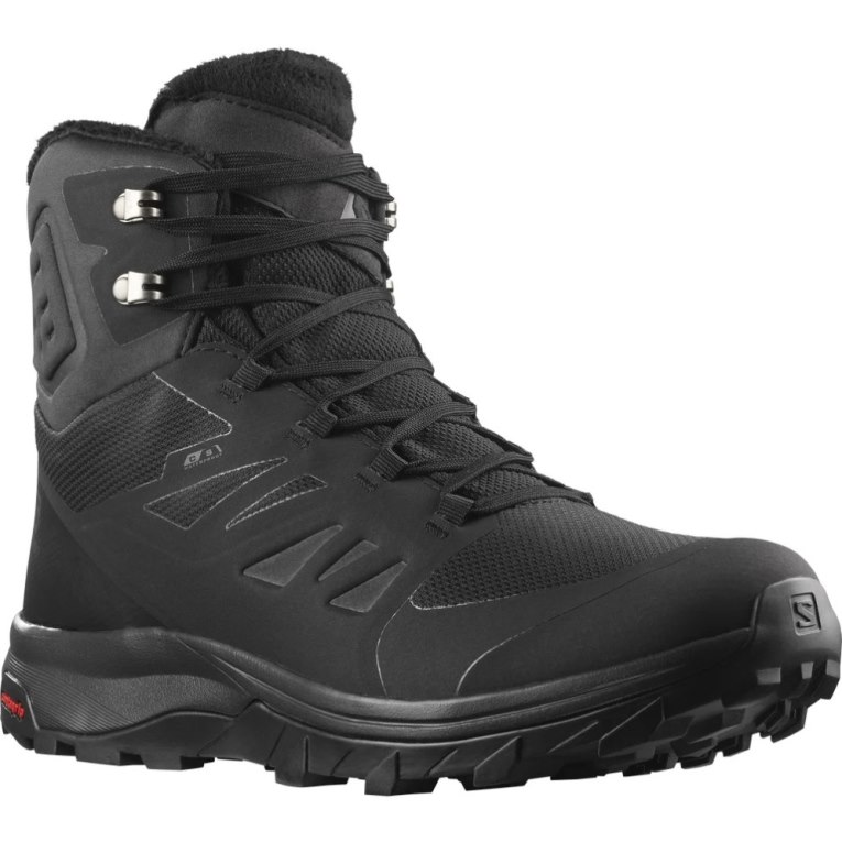 Botas de Inverno Salomon Outblast Thinsulate Climasalomon Impermeáveis Masculino Pretas | PT Q23401